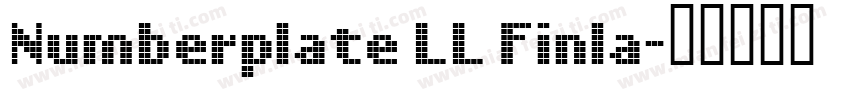 Numberplate LL Finla字体转换